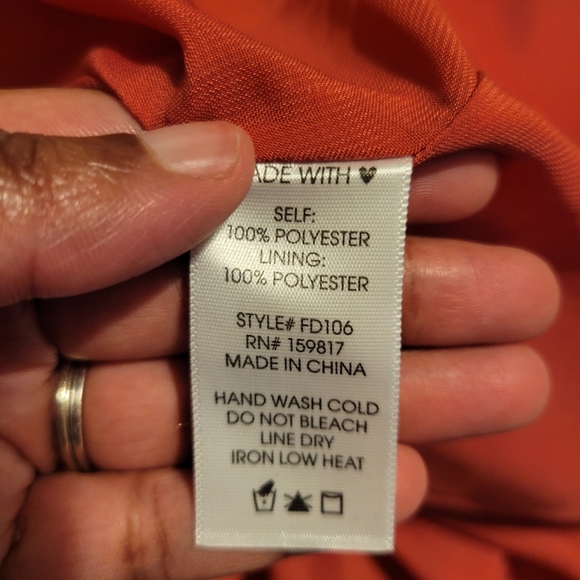 Arula Womens Red Boho Romantic Puff Sleeve Christmas Mini Party Dress. XL - Picture 11 of 12